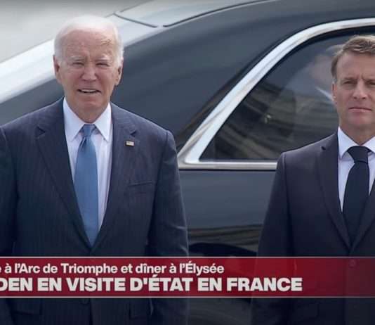 Joe Biden in Paris: Feierliche Zeremonie und Gespräche über Handel, Israel und die Ukraine Biden_Macron_ScreenYoutube