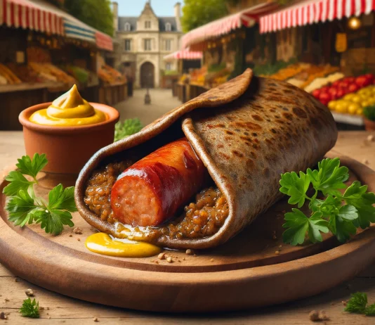 Galette-Saucisse: Ein traditionelles bretonisches Festmahl Galette-Saucisse