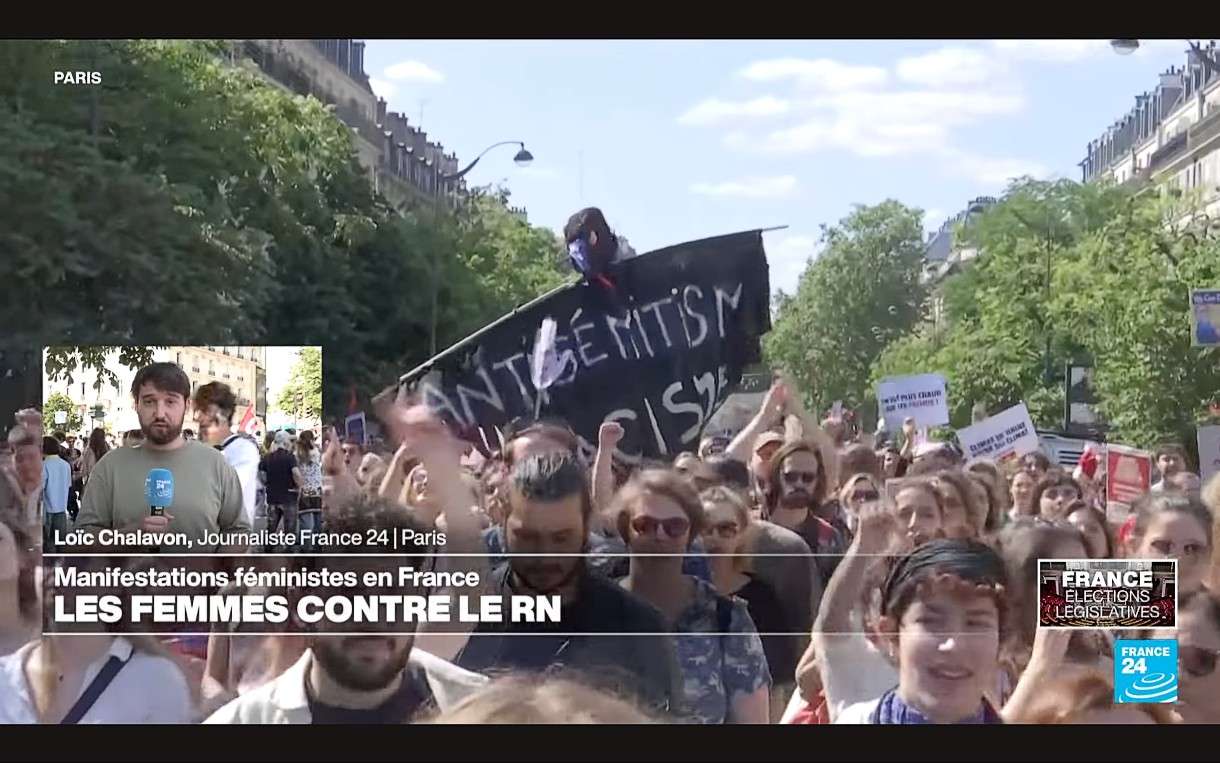 Tausende gegen die extreme Rechte: Frauen demonstrierten in Paris