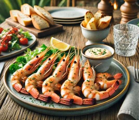 Aïoli: Ein kulinarischer Klassiker aus dem Mittelmeerraum Gegrillte-Garnelen-mit-Aioli