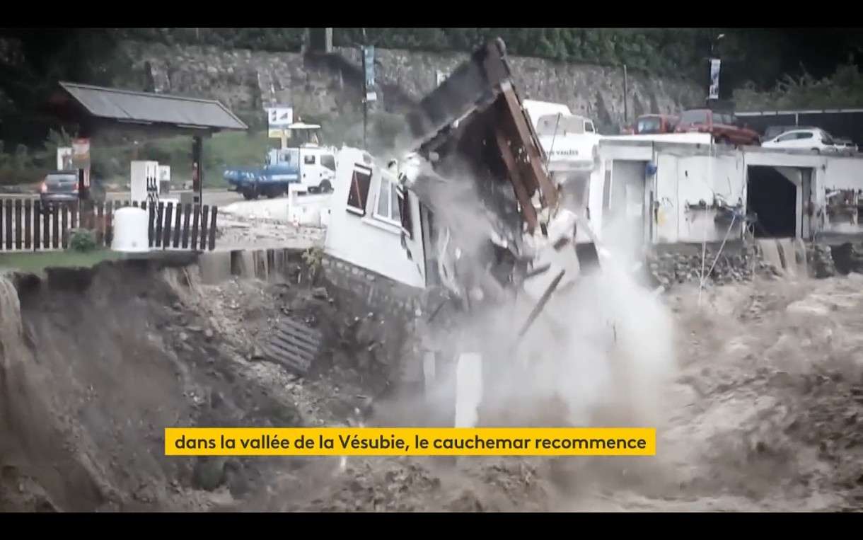 Heftige Unwetter in den Alpes-Maritimes: Das Vésubie-Tal wieder hart getroffen
