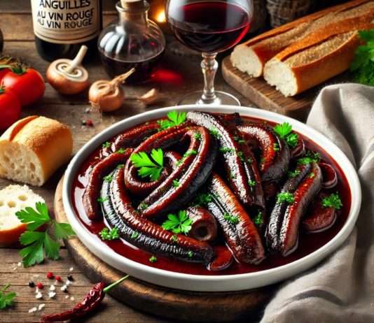 Anguilles au Vin Rouge: Eine kulinarische Reise durch die Geschichte und ein Rezept zum Nachkochen Anguilles_au_Vin_Rouge
