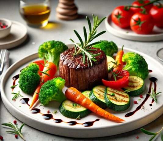 Filet Mignon mit gedünstetem Gemüse: Schmackhaft und Leicht Filet-Mignon