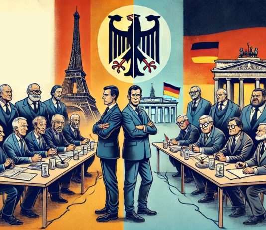 Kohabitation: Ein französisches Dilemma im Vergleich mit Deutschland Illustration_Kohabitation_Koalition