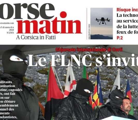 Aufruhr in Corte: Kommandotrupp der Terrorgruppe FLNC taucht bei Unabhängigkeits-Treffen auf Corse-Matin_FLNC