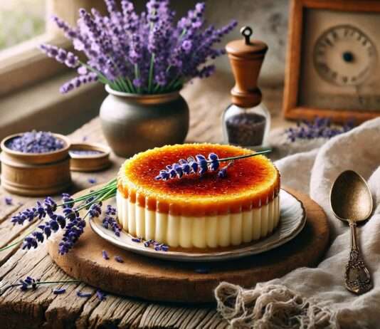 Lavendel-Crème-Brûlée: Eine Symbiose aus Tradition und Provence Lavendel-Creme-Brulee