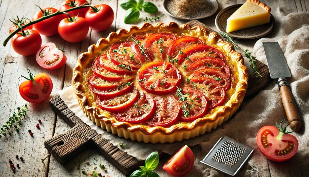 Tarte à la Tomate: Ein Köstlicher Französischer Tomatenkuchen