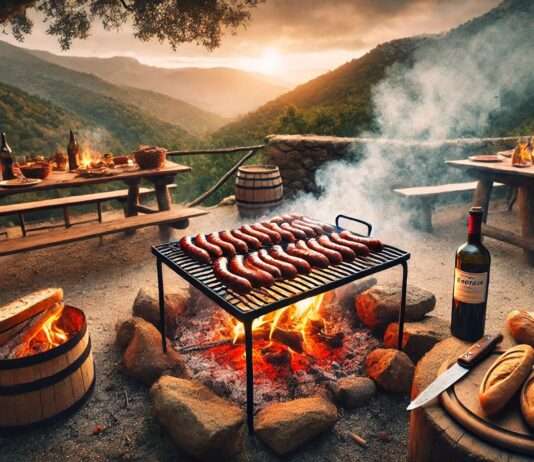 Figatellu-Grillade: Ein Stück korsische Tradition über dem Feuer Figatellu-Grillade