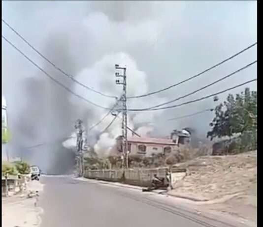 Israel greift libanesische Terrororganisation Hisbollah an Raketen_Libanon_Israel