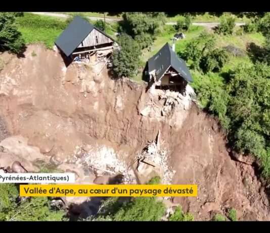 Unwetter im Aspe-Tal: Eine verwüstete Landschaft nach den Schlammlawinen Unwetter_Pyrenäen