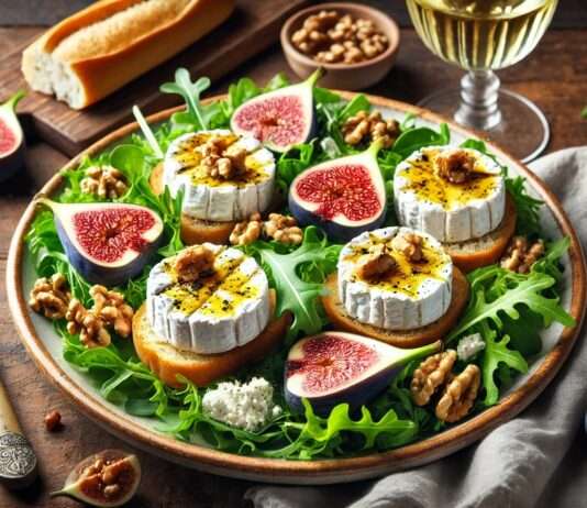 Salade de Chèvre Chaud aux Figues: Ein Klassiker der französischen Bistro-Küche Salade_Chevre_Chaud_aux_Figues