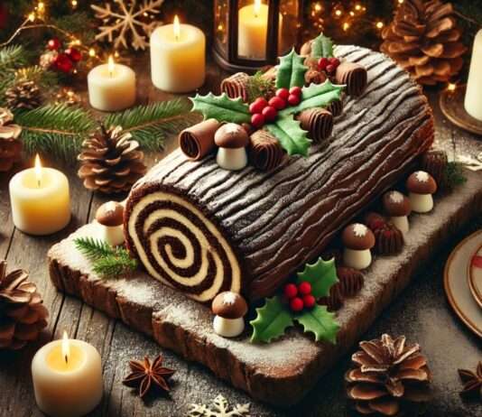Bûche de Noël – Der traditionelle Weihnachtsbaumstamm aus Frankreich Buche-de-Noel