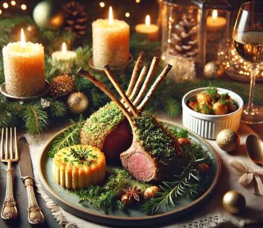 Lammkarree mit Kräuterkruste (Carré d’Agneau): Ein festliches Highlight der französischen Küche Lammkarree
