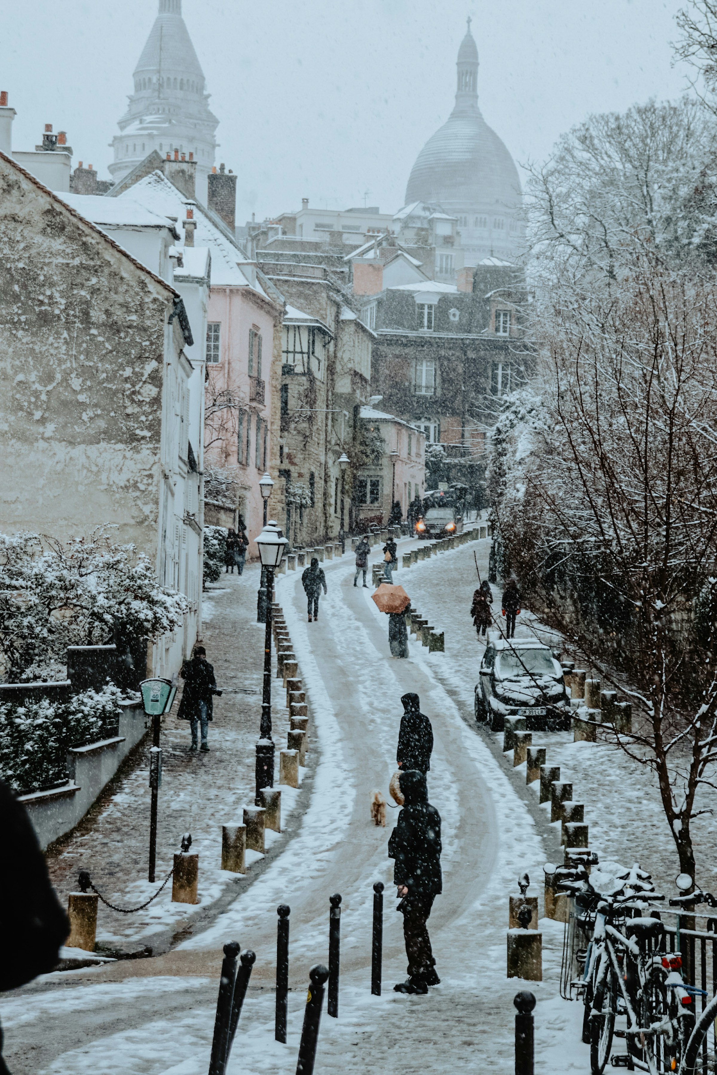 Dépression Caetano : Die  Île-de-France unter Schnee- und Eis-Alarm