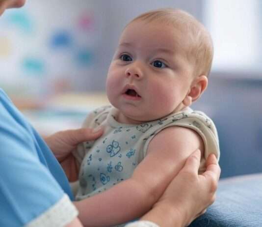 Steigende Meningitis-Fälle: Frankreich macht Impfungen für Babys obligatorisch Baby_Arzt_Illustration