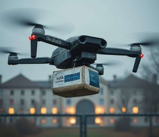 Drogen per Drohne: Polizei vereitelt Schmuggelversuch an der Haftanstalt in Roanne Drogen-per-Drohne_Illustration