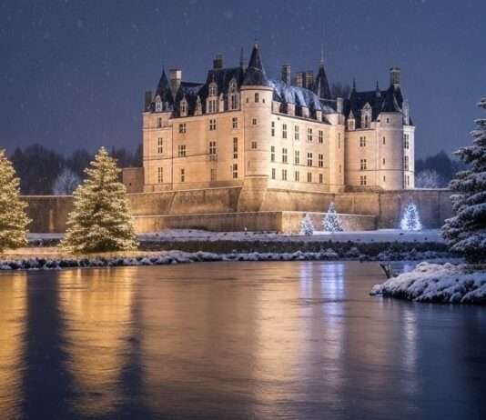 Weihnachtlicher Zauber: Die Schlösser der Loire in festlicher Pracht Illustration_Schloss_Loire