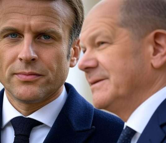 Europas Antwort auf die Ukraine-Krise: Druck auf Moskau statt Abseitsstehen Macron_Scholz_Jahresrueckblick_Illustration