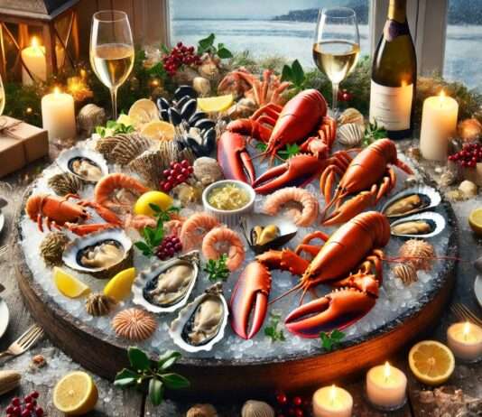 Weihnachten an der Atlantikküste: Die Magie der Meeresfrüchteplatte Meeresfrüchteplatte