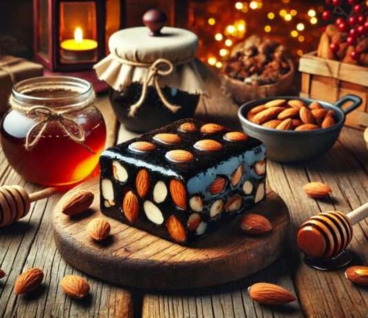 Die 13 Desserts der Provence als traditionelle französische Weihnachts-Spezialität: Schwarzer Nougat Schwarzer-Nougat