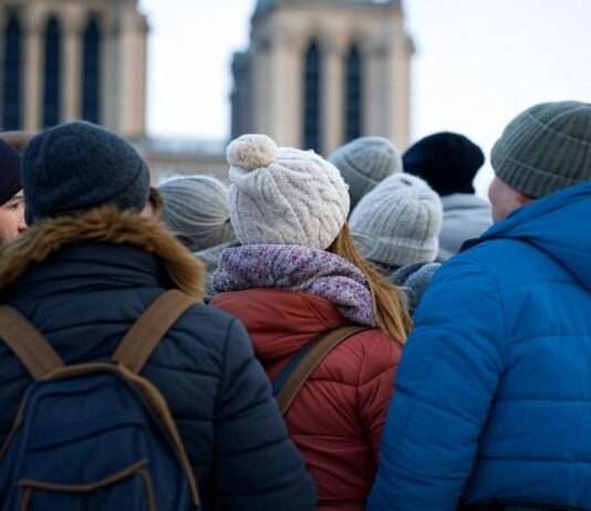 Paris im Winter: Touristenströme in der Stadt der Lichter Touristen_Paris_Winter_Illustration