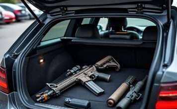 Explosiver Fund im Keller: Waffenfund auf Korsika legt verborgene Machtstrukturen offen Waffenhandel_Illustration