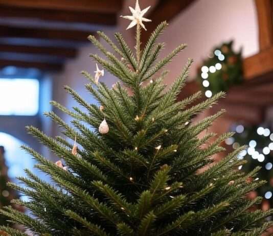 Ein kleiner Wald im Wohnzimmer – so bleibt dein Weihnachtsbaum 2025 richtig lange frisch Weihnachtsbaum_Illustration