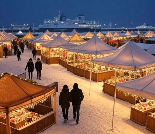Weihnachtliche Magie in Calais: Ein Besuch der schönsten Weihnachtsmärkte Weihnachtsmarkt_Calais_Illustration