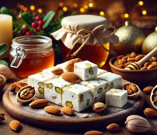 Die 13 Desserts der Provence als traditionelle französische Weihnachts-Spezialität: Weißer Nougat Weisser_Nougat