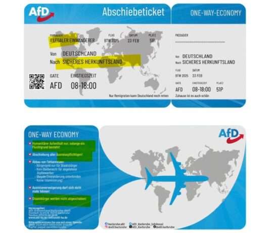 Deutschland: AfD sorgt mit Flugticket-Traktaten für Empörung – Hetze oder legitime Kampagne? AFD_Abschiebeticket_ScreenX