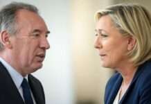 Regierung am Abgrund: Marine Le Pen fordert sofortige Auflösung der Nationalversammlung Bayrou_Le-Pen_Illustration