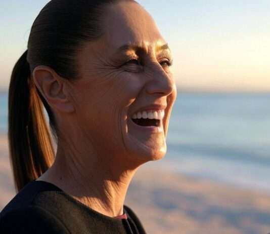 Mexiko amüsiert über Trumps Plan: Aus dem Golf von Mexiko soll der „Golf von Amerika“ werden Claudia_Sheinbaum_Präsidentin_Mexiko_Illustration