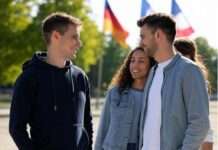 Jugend: Zwischen Hoffnungen und Verantwortung Deutschland_Frankreich_Jugend_Freundschaft_Illustration