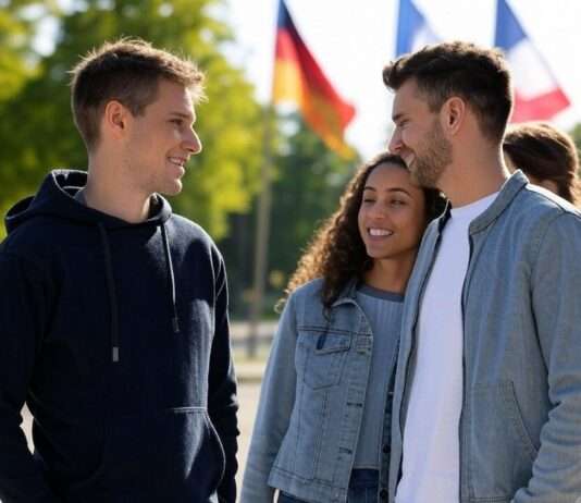 Jugend: Zwischen Hoffnungen und Verantwortung Deutschland_Frankreich_Jugend_Freundschaft_Illustration