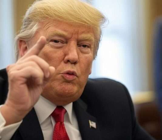 Trump kündigt Wiederaufnahme von Atomwaffentests an – als Antwort auf russisch-chinesische Rüstungsschübe Donald_Trump_belehrend_Illustration