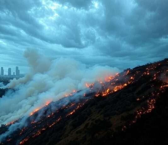 Regen in Südkalifornien: Zwischen Hoffnung und Gefahr Feuer_Los-Angeles_Illustration
