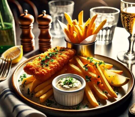 Fish ’n‘ Chips à la Française: Ein englischer Klassiker mit französischem Touch Fish-n-chips