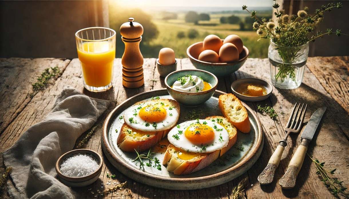 Le Soleil Rustique: Œufs Plein Air sur Croûte Citronnée aux Herbes Fraîches 🌞