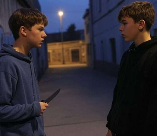 Nächtliche Ausgangssperren für Jugendliche: Autoritäres Signal oder pragmatische Antwort auf Jugendkriminalität? Gewalt_Messer_Jugendliche_Illustration