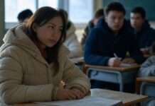 Frieren im Klassenzimmer: Proteste der Schüler in Amiens gegen eisige Temperaturen Klassenzimmer_Kälte_Illustration