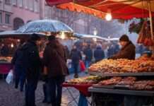 Kältewelle in Straßburg: Wie sich die Menschen im Bas-Rhin an die Kälte anpassen Markt_Menschen_Kälte_Illustration
