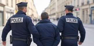 Tödliche Eifersucht in der Vorstadt – Ein Mann in Gewahrsam nach Mord und Entführung im Val‑de‑Marne Polizei_Verhaftung_Illustration