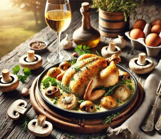 Poulet au Sancerre: Ein kulinarischer Gruß aus dem Herzen Frankreichs Poulet_au_Sancerre