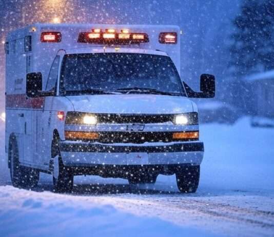 Wintereinbruch in Nordfrankreich: Zwei Tote durch Schnee und Kälte Rettung_Krankenwagen_Schnee_Illustration
