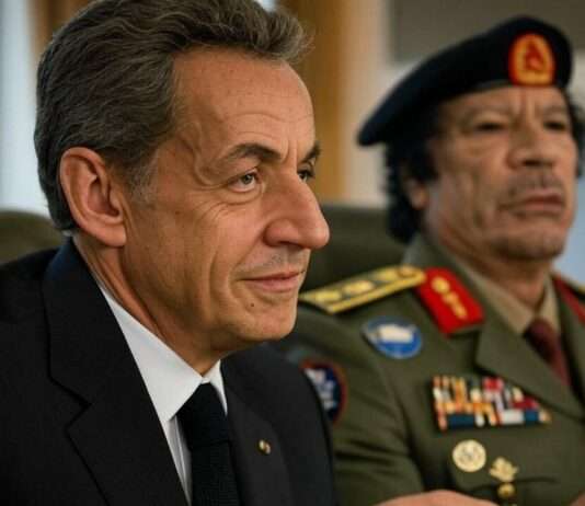 Nicolas Sarkozy wird wegen „krimineller Vereinigung“ angeklagt, kündigt die Nationale Finanzstaatsanwaltschaft an Sarkozy_Gaddafi_Illustration