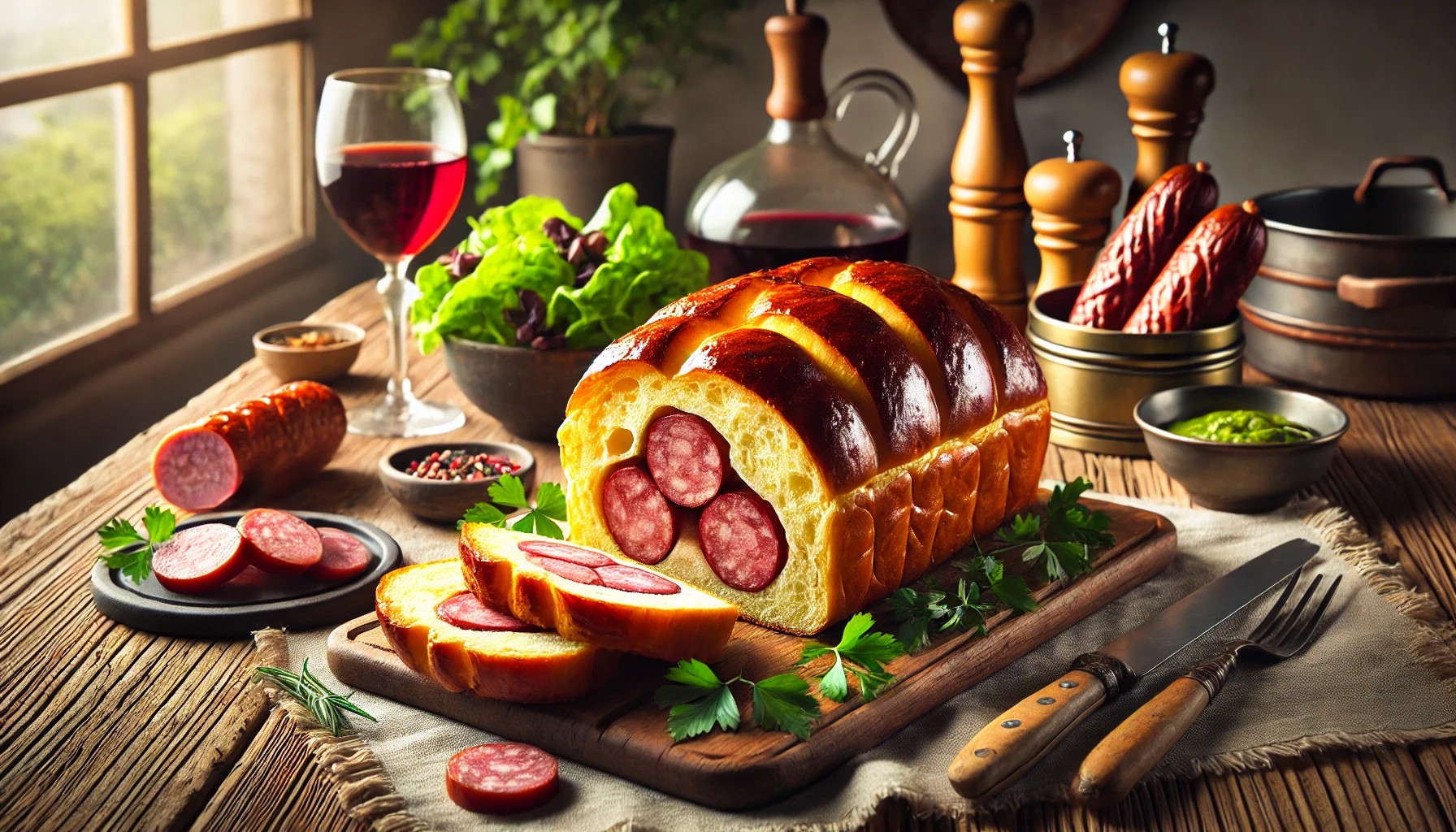 Aus den Bouchons von Lyon: Die Geschichte und das Rezept des Saucisson Brioché
