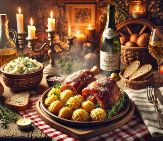 Schiffala mit Kartoffelsalat – Ein Herzstück der deftigen Winterküche des Elsass Schiffala_Kartoffelsalat