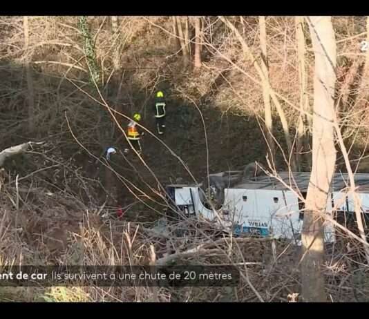 Schulbus stürzt 20 Meter in eine Schlucht – fünf Verletzte im Rhône-Departement Schulbus_Unfall_ScreenF2