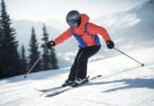 Ein falscher Schwung, ein freiliegender Fels – und ein jähes Ende im Schnee von Méribel Skifahren_Piste_Illustration