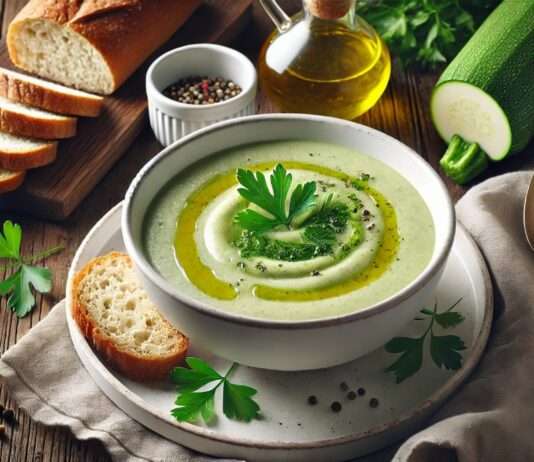 Gesund nach den Festtagen: Velouté de Courgettes – Ein Hauch von französischer Eleganz Velouté-de-Courgettes